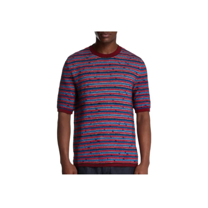 Bottega Veneta Striped Pattern Crewneck T Shirt-1