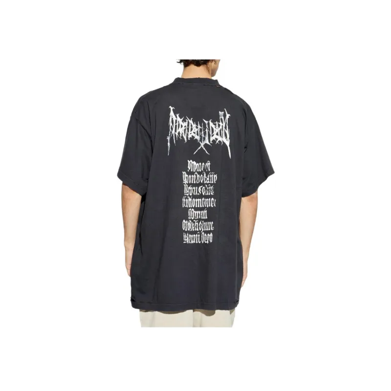 Balenciaga Logo Printed Oversized T Shirt-3