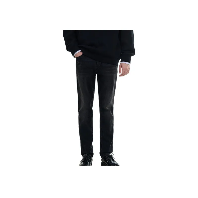 PEACEBIRD MEN Jeans Men Denim Dark Gray 1-2
