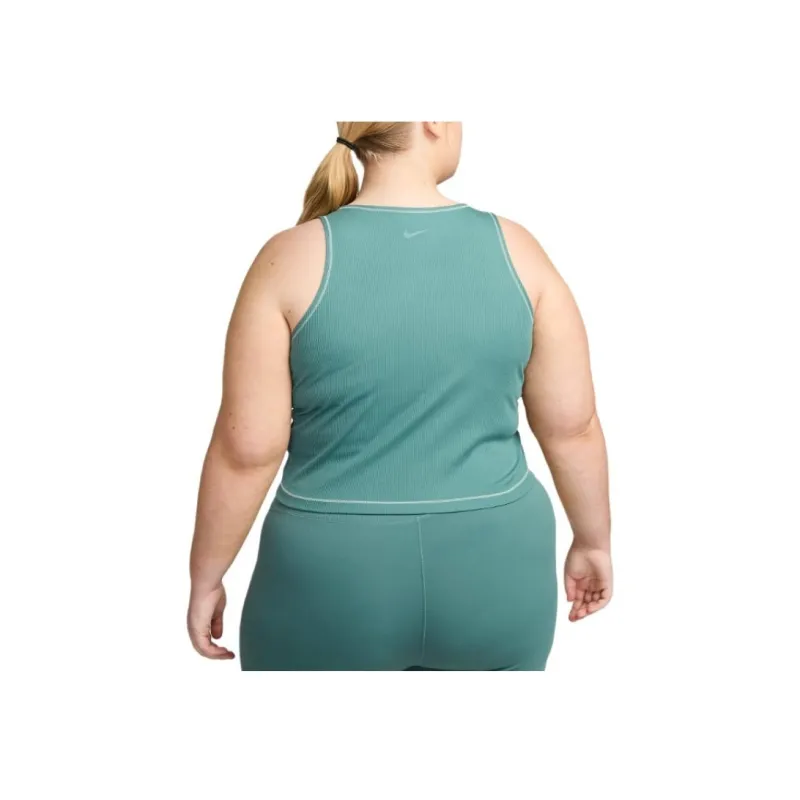 Nike One Fitted Women's Dri-FIT Ribbed Tank Top Plus Size-0