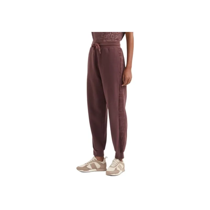 EMPORIO ARMANI EA7 FW24 Casual Pants Loose Fit Women's Dark Purple Red-1