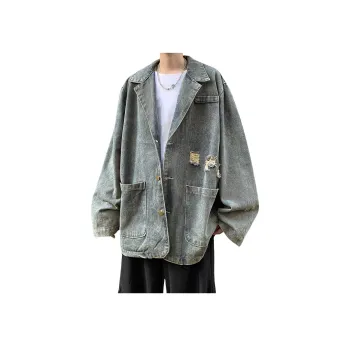 FORCEPULR Denim Jacket Unisex Blue