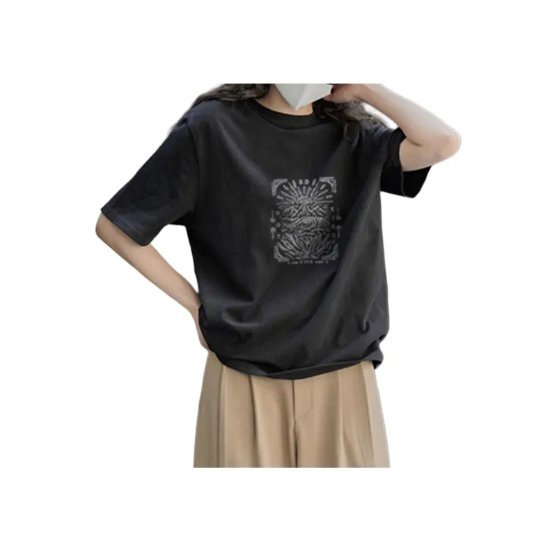 Weixi T Shirts Women's Black-1