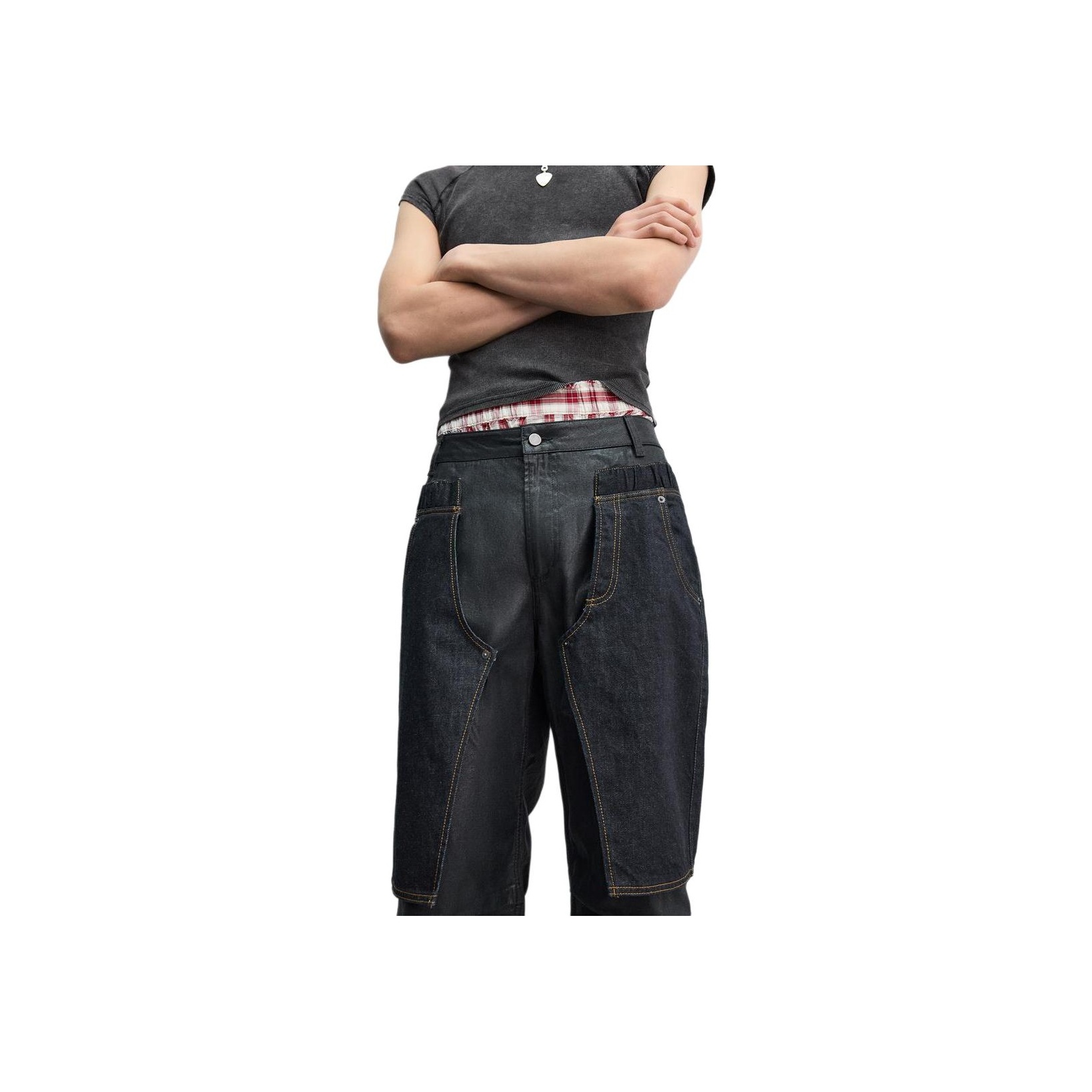 【Zara x Andersson Bell】 Combined Layered Jeans Black s-l400.jpg