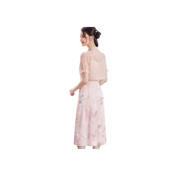 Like The Age Of Water Short Sleeved Dress Regular Women's Pink