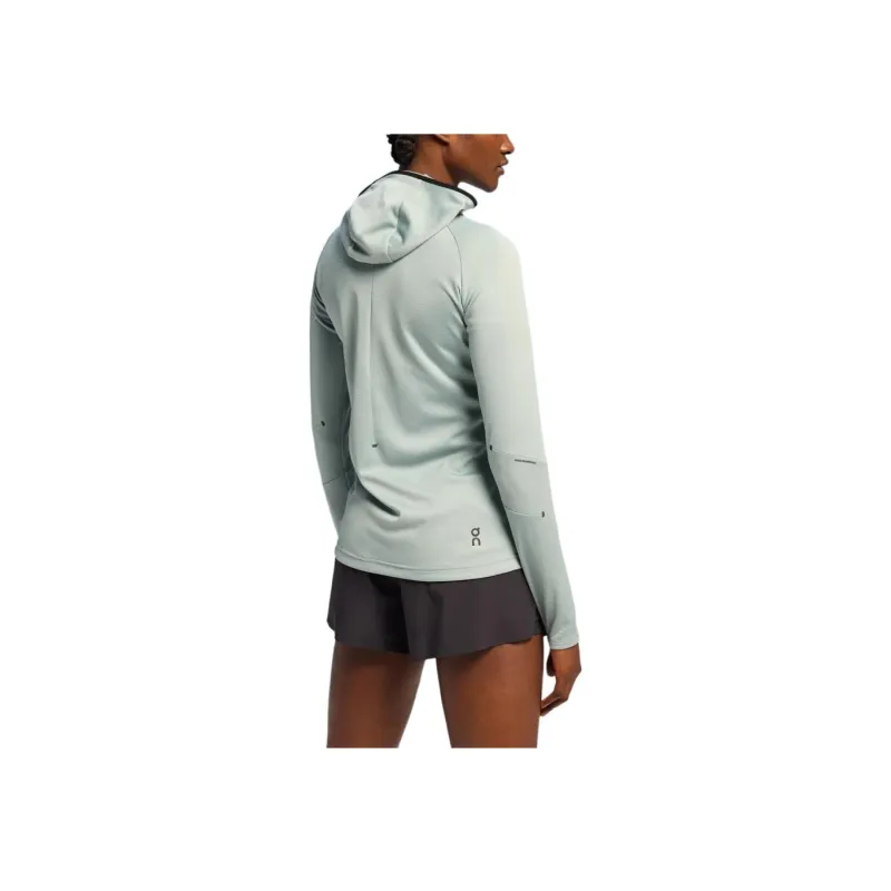On Climate Zip Hoodie Jacket Women's Pebble Gray-2