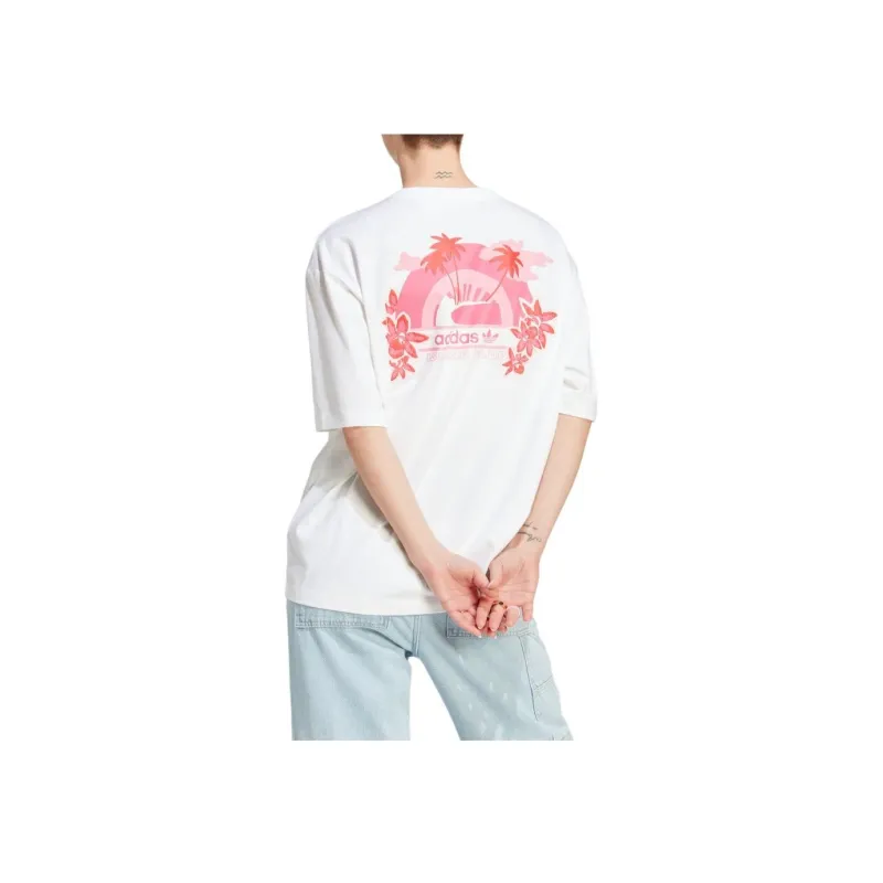 Adidas Originals Drop Shoulder Sleeve T Shirt Women's White-1