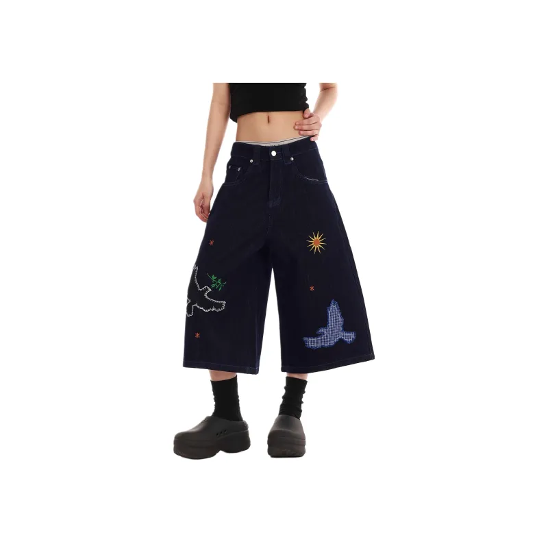VINMUK Denim Shorts Women's Dark Blue-8