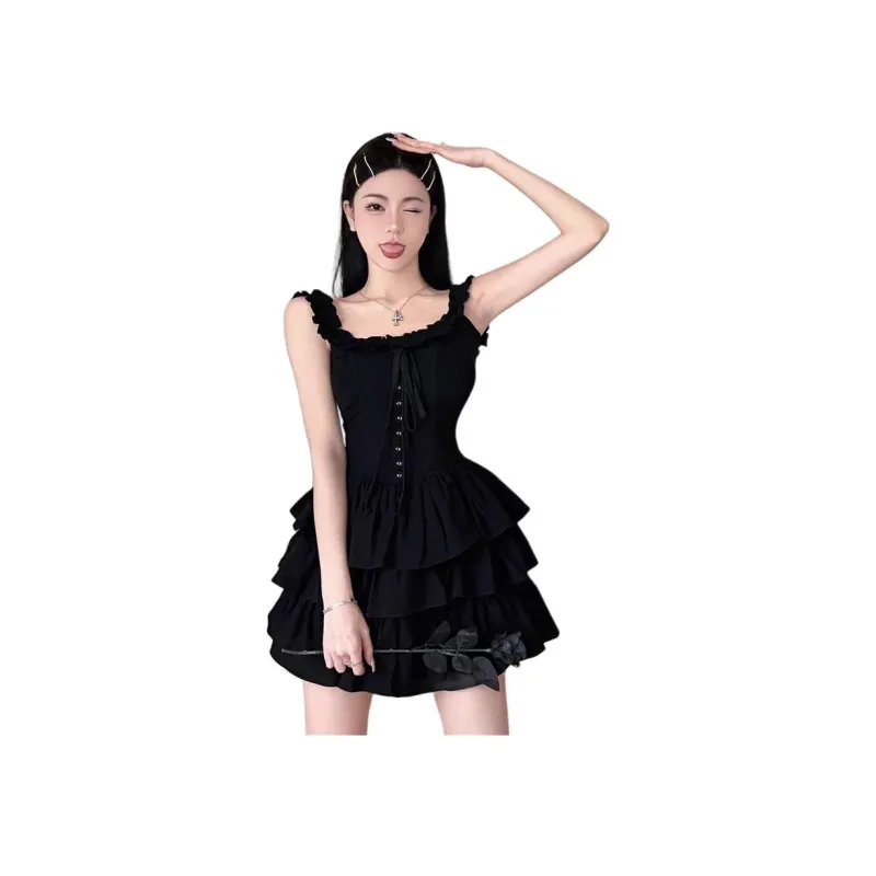 Dior Beauty Slip Dresses Women's Black-3