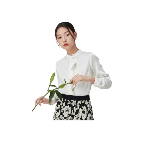 MIHUANG 화이트 여성 셔츠