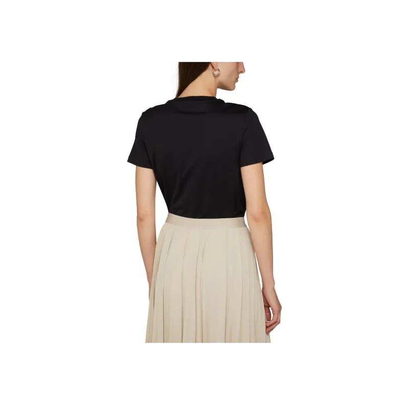 MaxMara Papaia Logo Embroidered Crewneck T Shirt-3