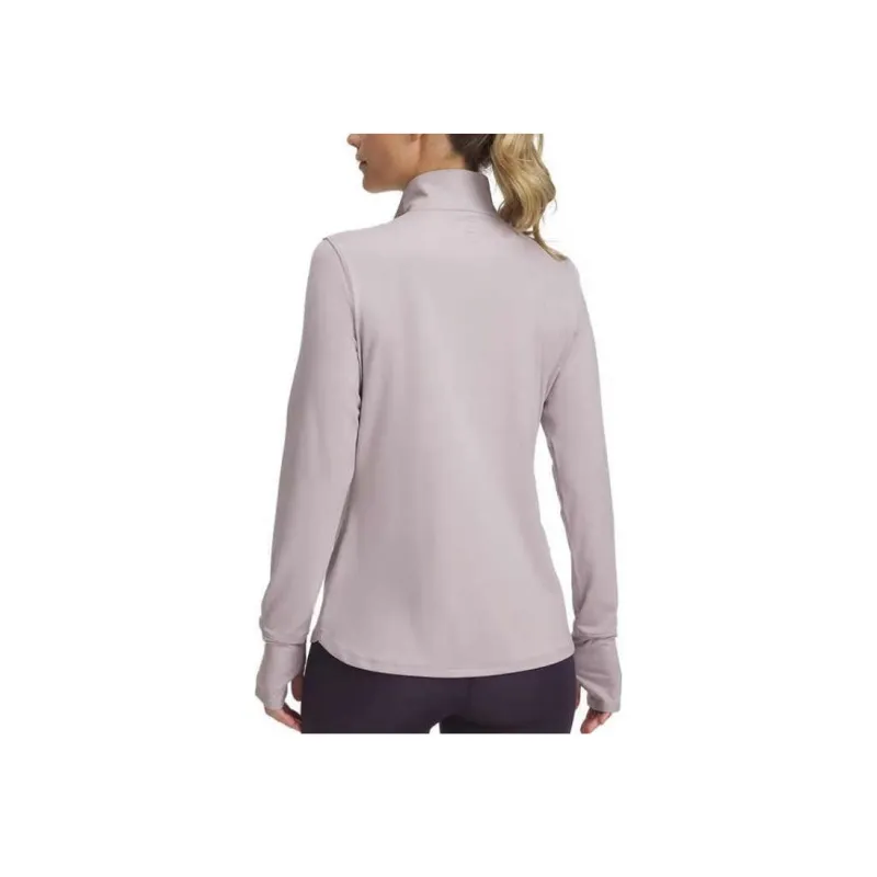 Under Armour Qualifier SS25 T Shirt Women's Daybreak Gray Pink-1