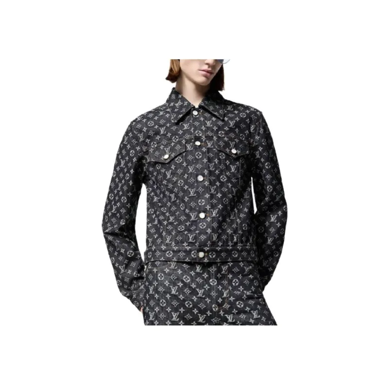 LOUIS VUITTON 1AGHUM Monogram Jacquard Denim Jacket-4
