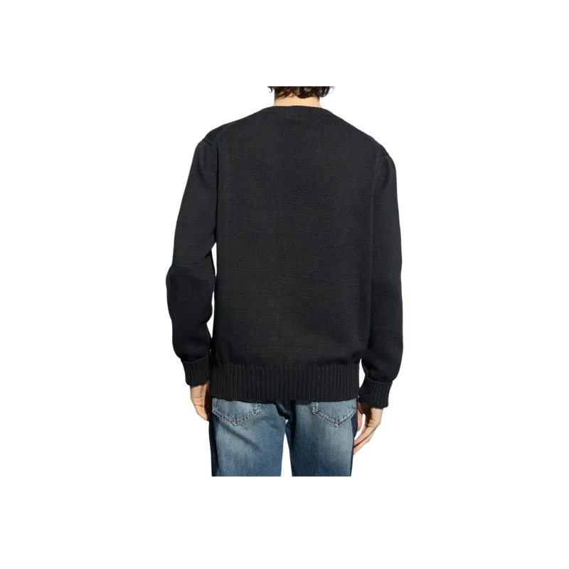 Alexander McQueen Logo Intarsia Knit Crewneck Jumper-3
