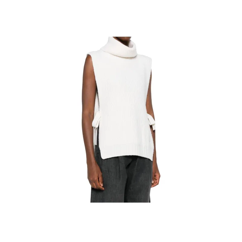 Golden Goose Logo embroidered Fisherman's knit Vest-2