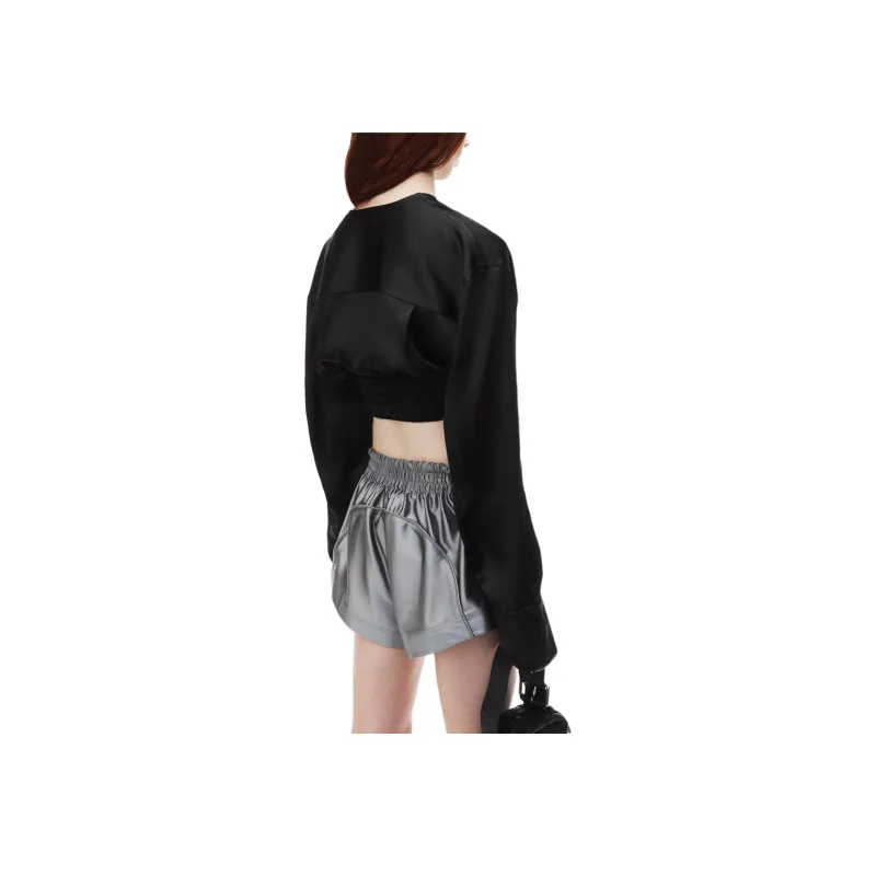 Alexander Wang V Front Elastic Longsleeve Black-3