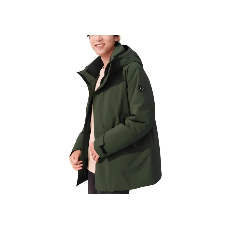 Skechers Down Jacket Men's Black Forest Green-3