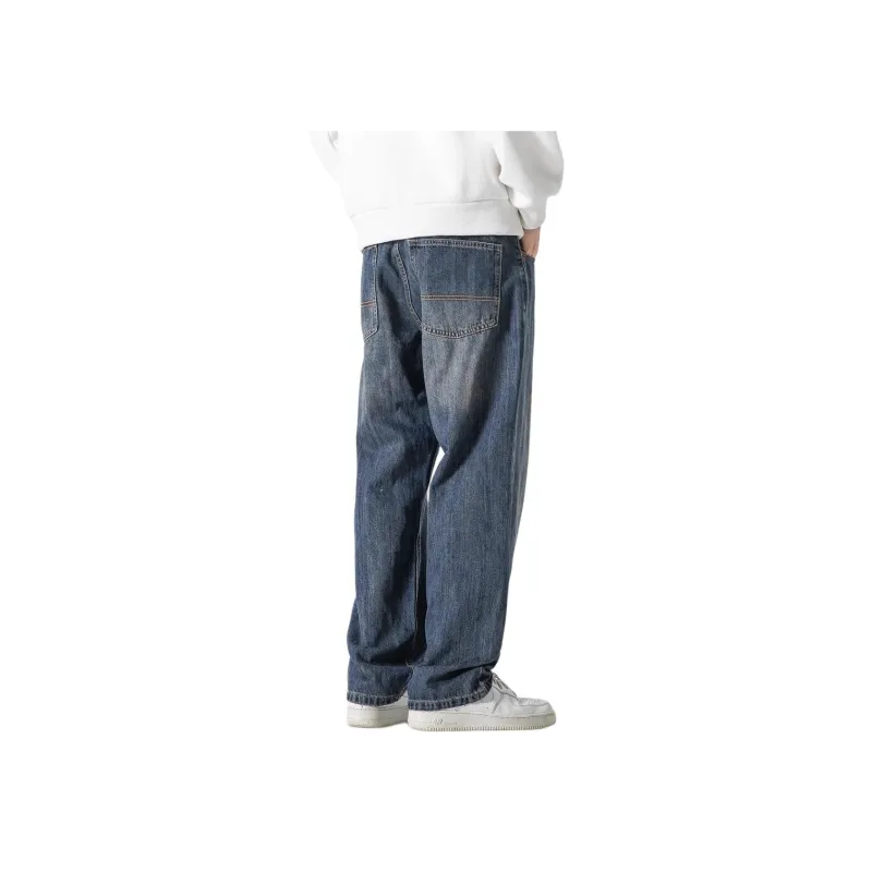 DUATOGE Jeans Men Vintage Blue -2