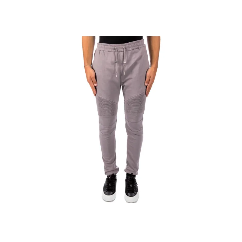 BALMAIN Knitted Sweatpants Men's Gray-6