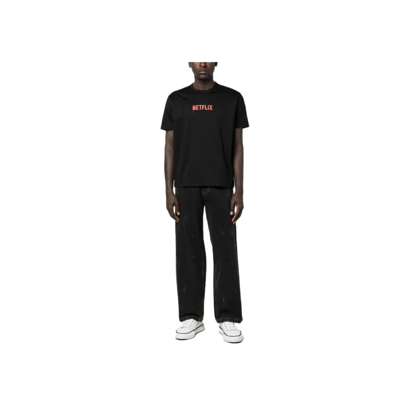JUNYA WATANABE Man Netflix print Cotton T shirt-1