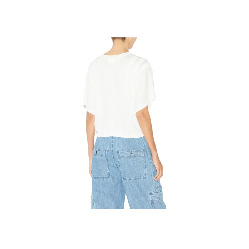 ISABEL MARANT ETOILE Drop Shoulder Sleeve T Shirt Women's White-1