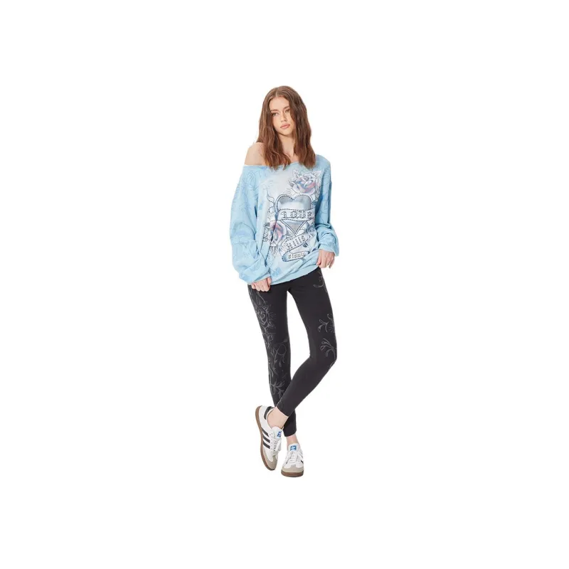 Ed Hardy SS25 Sweatshirt Women's Baby Blue-5