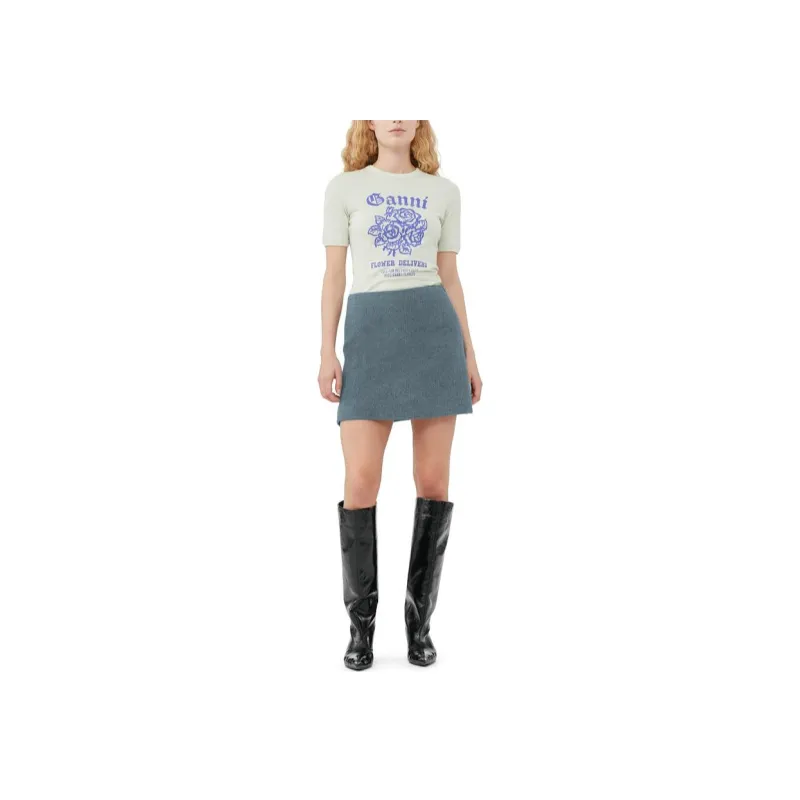GANNI T Shirts Women's Sea Foam Green-1