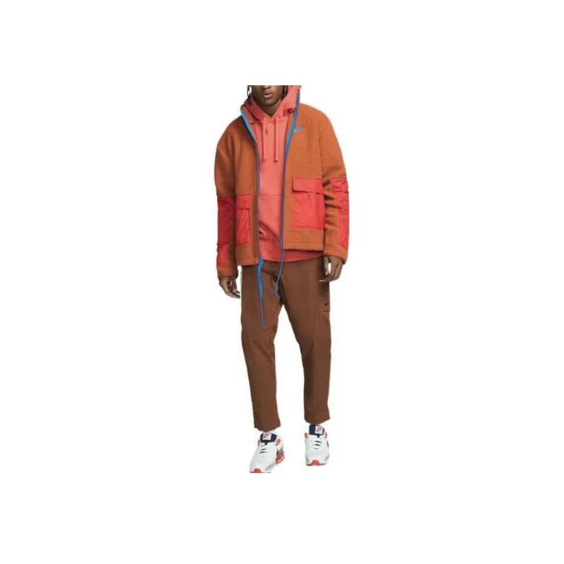 Nike Velvet Jackets Men Orange-2
