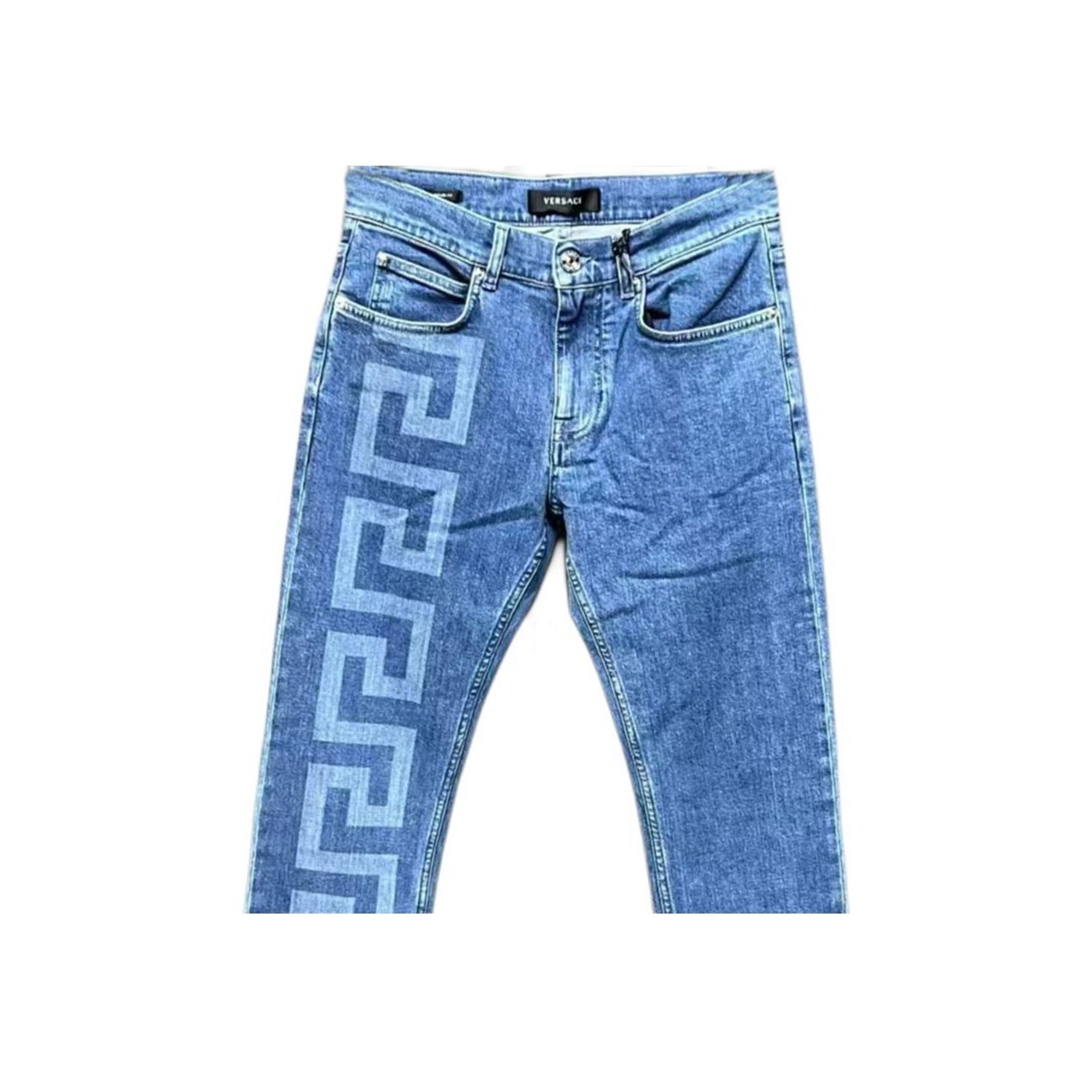 VIP【送料無料・関税込み】Versace Cotton Slim Denim Pants Piece Number Slim Jeans Black | VERSACE