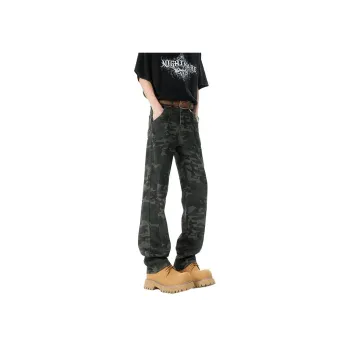 Evil Lions Jeans Unisex Camouflage Bootcut Versatile Style