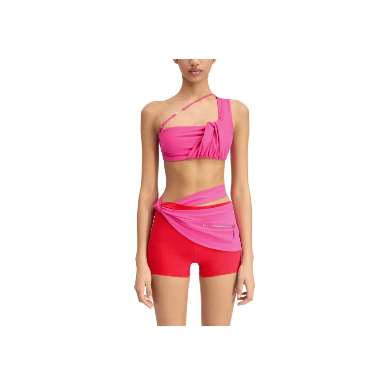 Jacquemus X Nike La Brassière Drapée Sports Bra Dark Pink-2