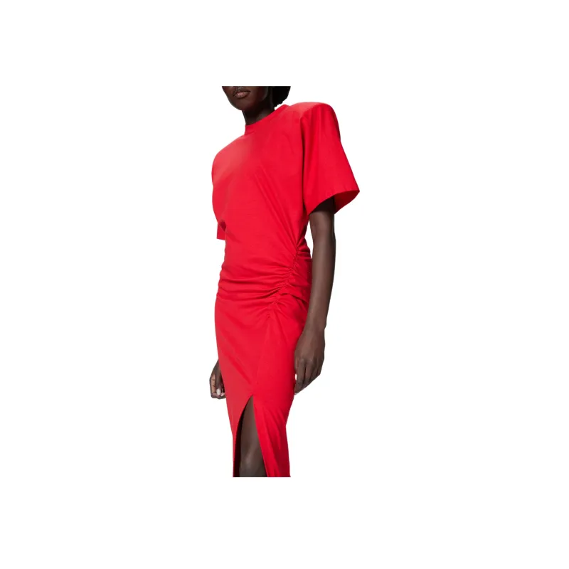 PINKO Short Sleeved Dress Women's Red-5