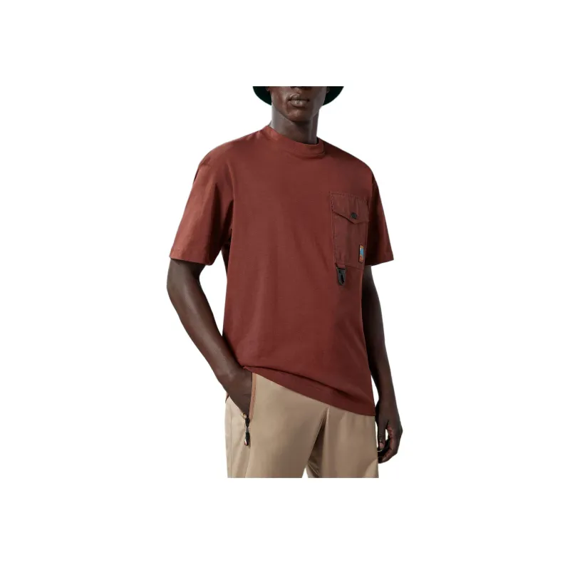 Moncler T-Shirts Men Red-3