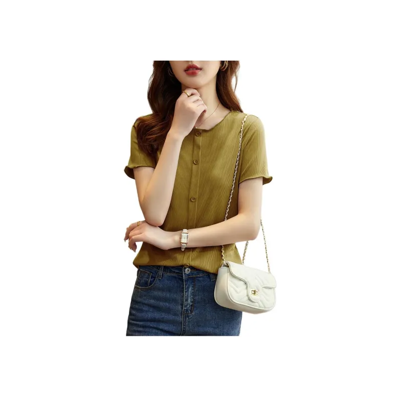 XWI T Shirt Women's Olive Green-1