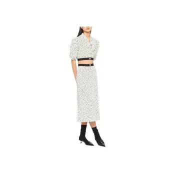 MIU MIU Women'ss Heart Print Crop Sun Shirt White