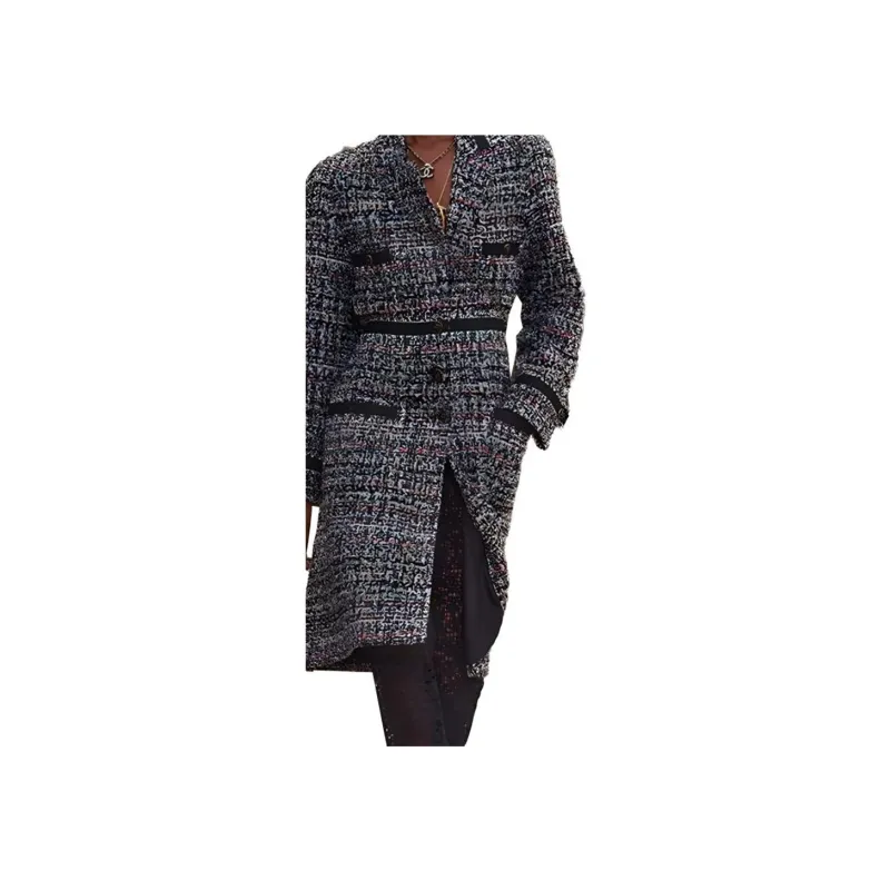 CHANEL Coats Women's Black-5
