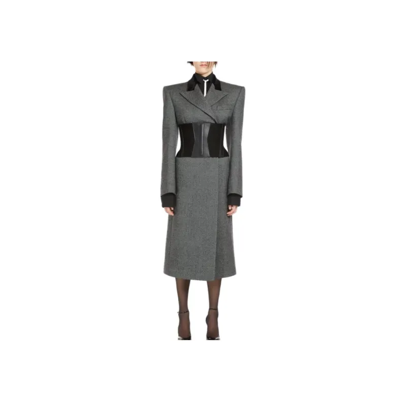 SportMax Coats Unisex Dark Gray-1