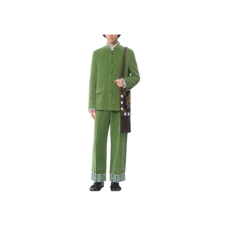 Valentino Garavani Jacquard Hem Straight Leg Trousers-3