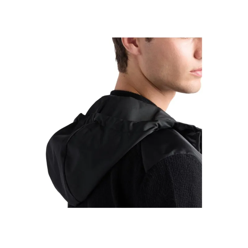 PRADA Gabardine Zip Up Hoodie-4