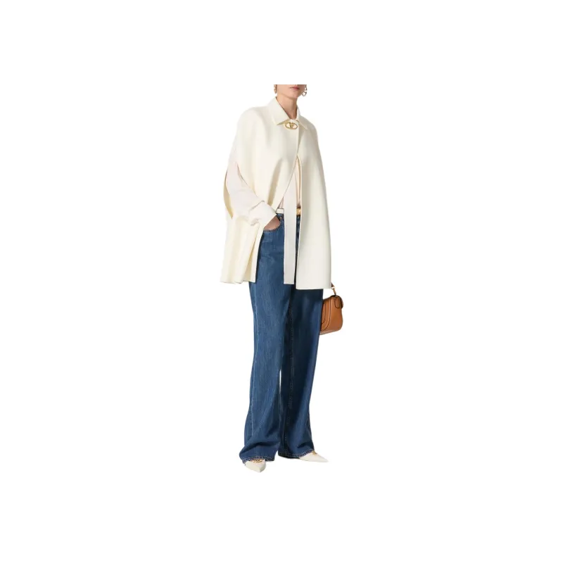 Valentino VLogo Signature Straight Hem Cape-2