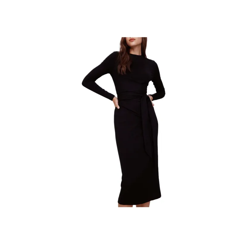 DVF Diane Von Furstenberg FW24 Long-Sleeved Dresses Women's Black-1