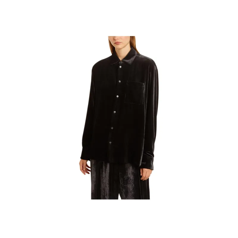 Golden Goose Long Sleeved Buttoned Velvet Shirt-4