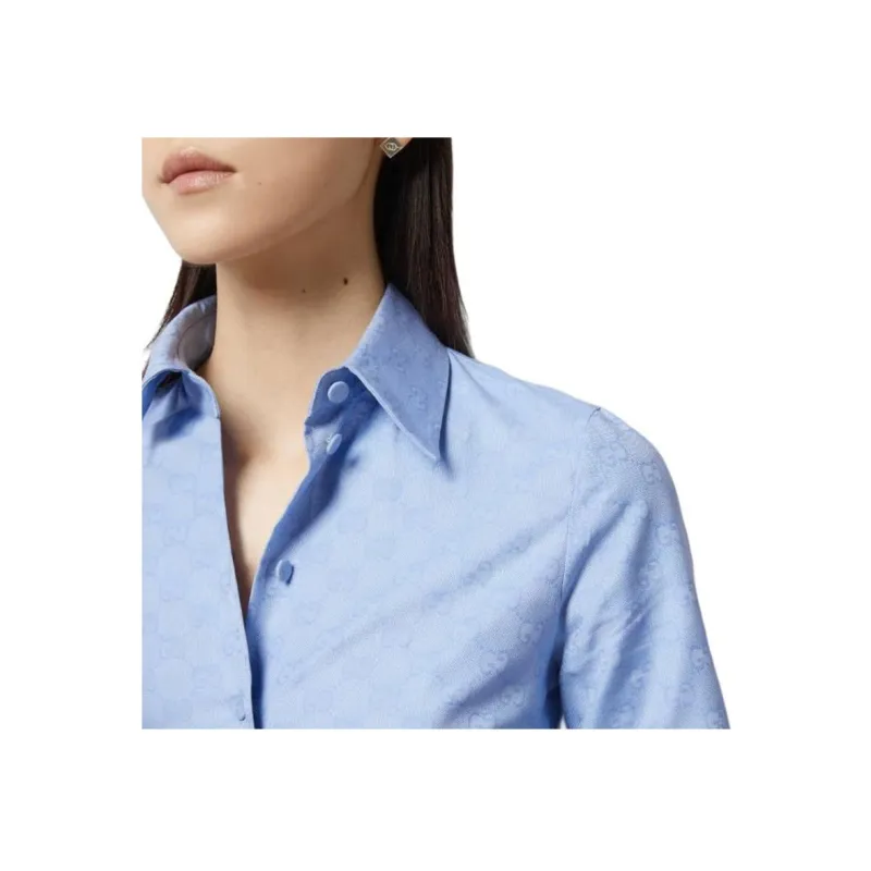 GUCCI Shirts Women's Blue-4