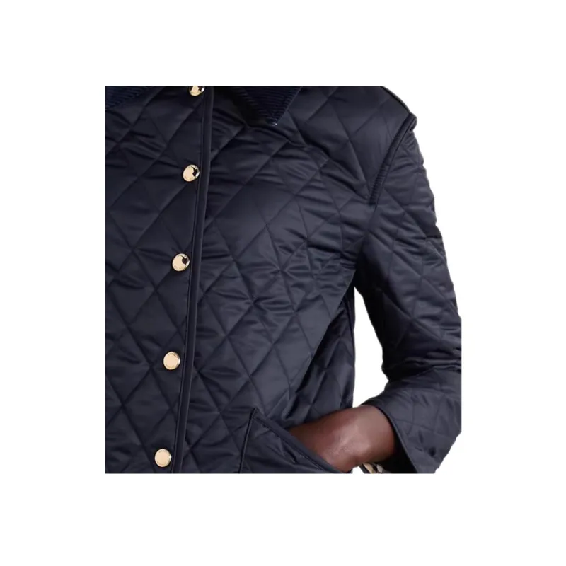 Burberry Long Sleeved Quilted Snapped Jacket-3