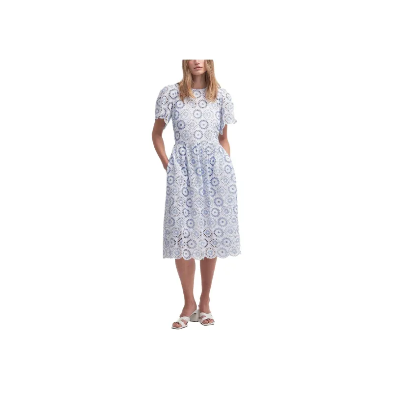 BARBOUR FW24 Short-Sleeved Dresses Women's White-1