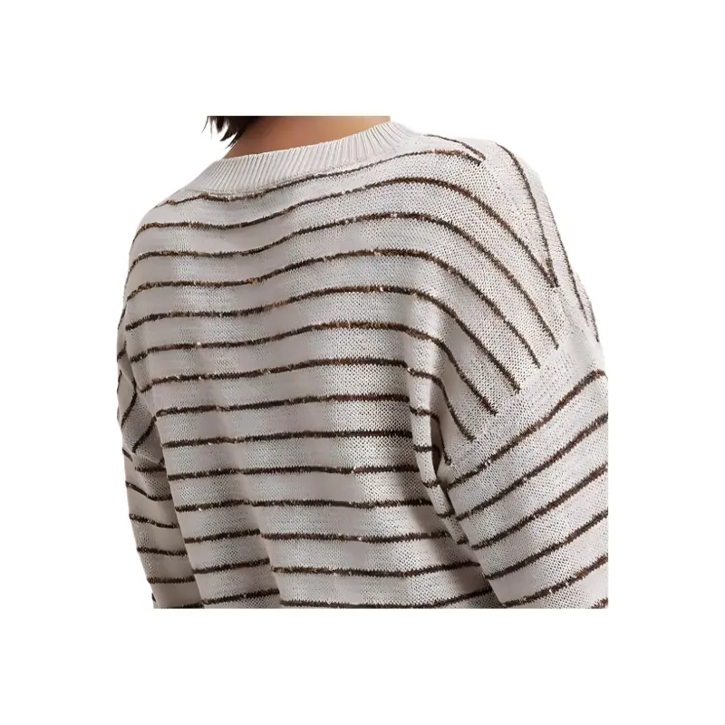 Brunello Cucinelli Striped Crewneck Jumper-1