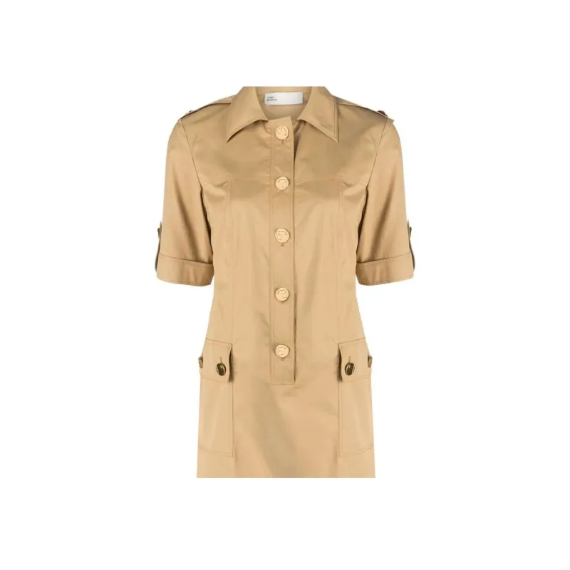 TORY BURCH Camp Button Up Short Sleeved Dress-1