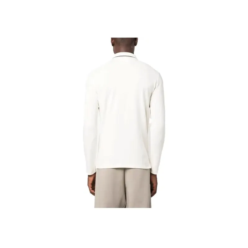 EMPORIO ARMANI FW23 Polo Shirt Unisex Vanilla White-3