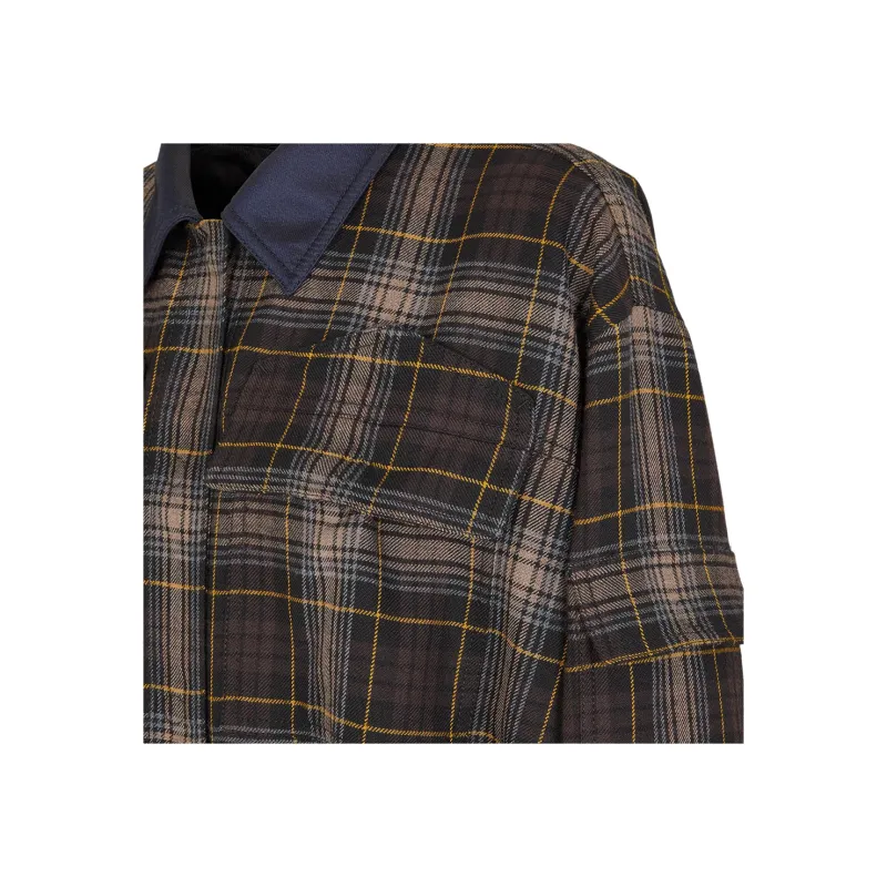 FENDI Checked Cropped Bomber Jacket-3