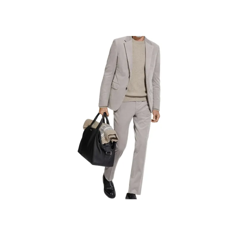 Zegna Cashco FW24 Business Suits Coats Men's Light Taupe-1